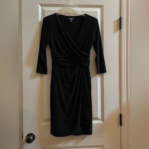 Chaps Black Long Sleeve Dress